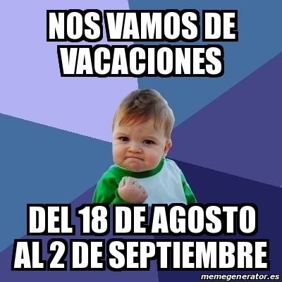 CERRAMOS POR VACACIONES